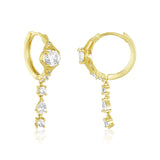 Callisto Diamond Huggie Drop Earrings