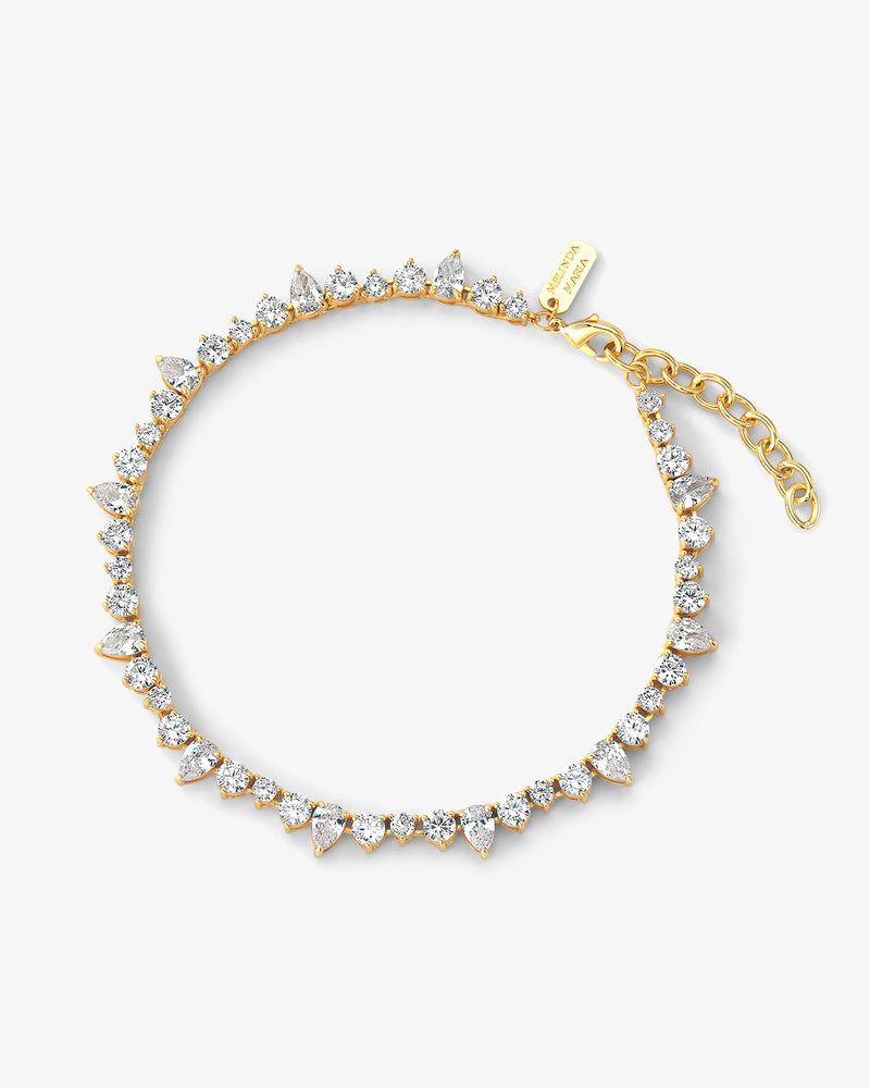 Dynasty Anklet - Gold|White Diamondettes