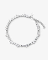 Dynasty Anklet - Silver|White Diamondettes