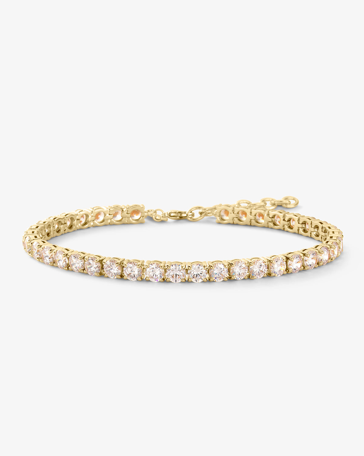 Heiress Anklet 5mm - Gold|White Diamondettes