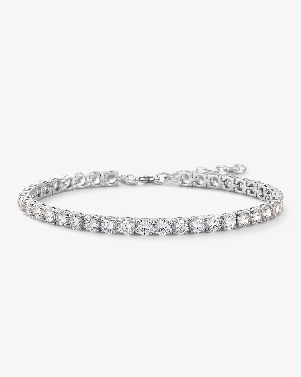 Mama Heiress Anklet - Silver|White Diamondettes