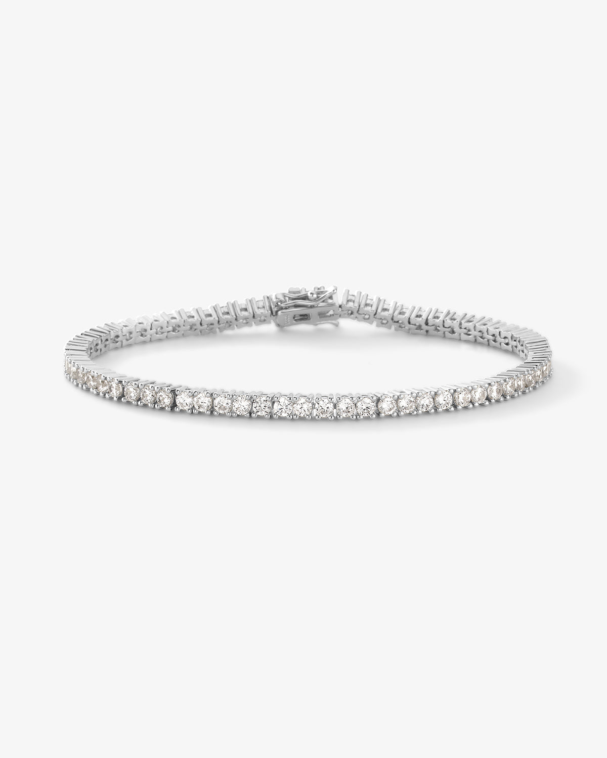 Heiress Tennis Bracelet 3mm - Silver|White Diamondettes
