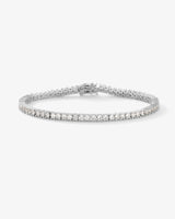 Heiress Tennis Bracelet - Silver|White Diamondettes