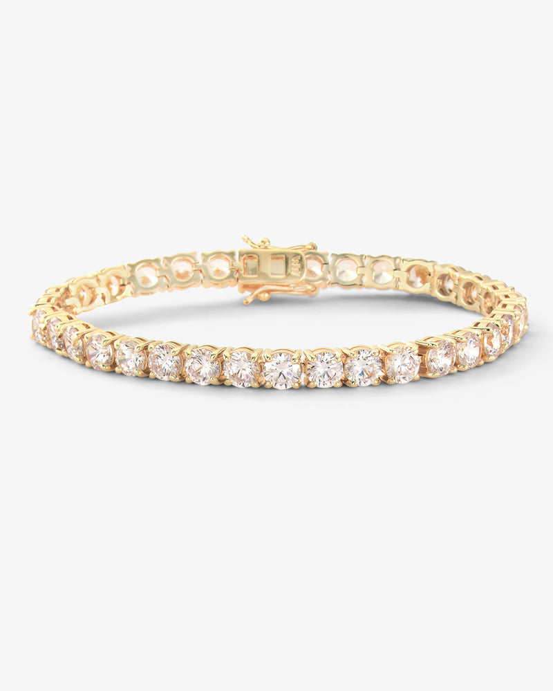Mama Heiress Tennis Bracelet - Gold|White Diamondettes