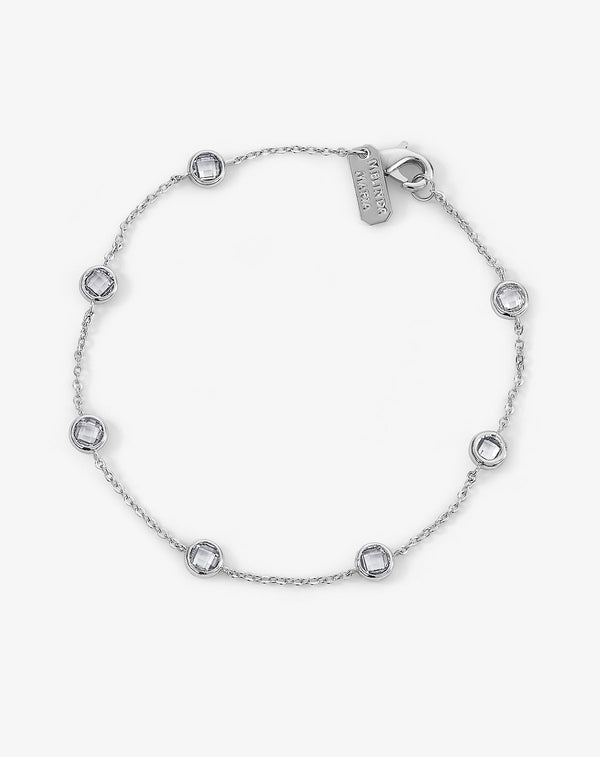 Sahara Bracelet - Silver|White Diamondettes