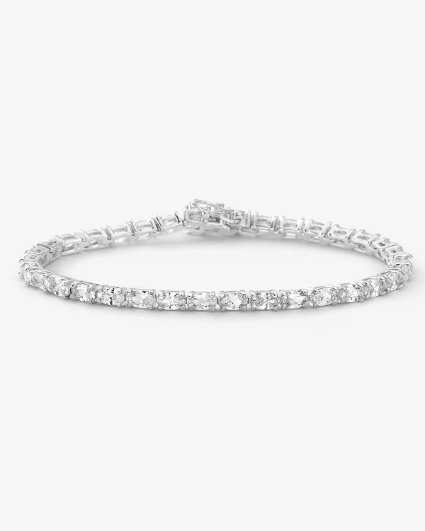 The Dame Tennis Bracelet - Silver|White Diamondettes