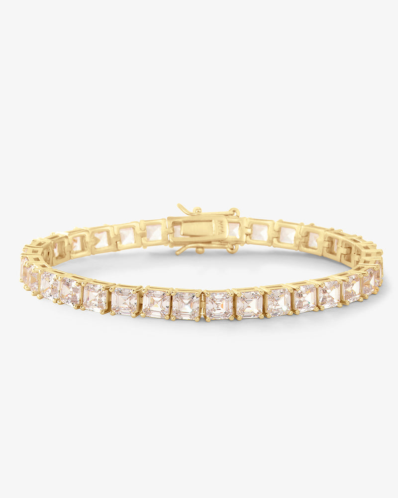 The Queen's Tennis Bracelet - Gold|White Diamondettes