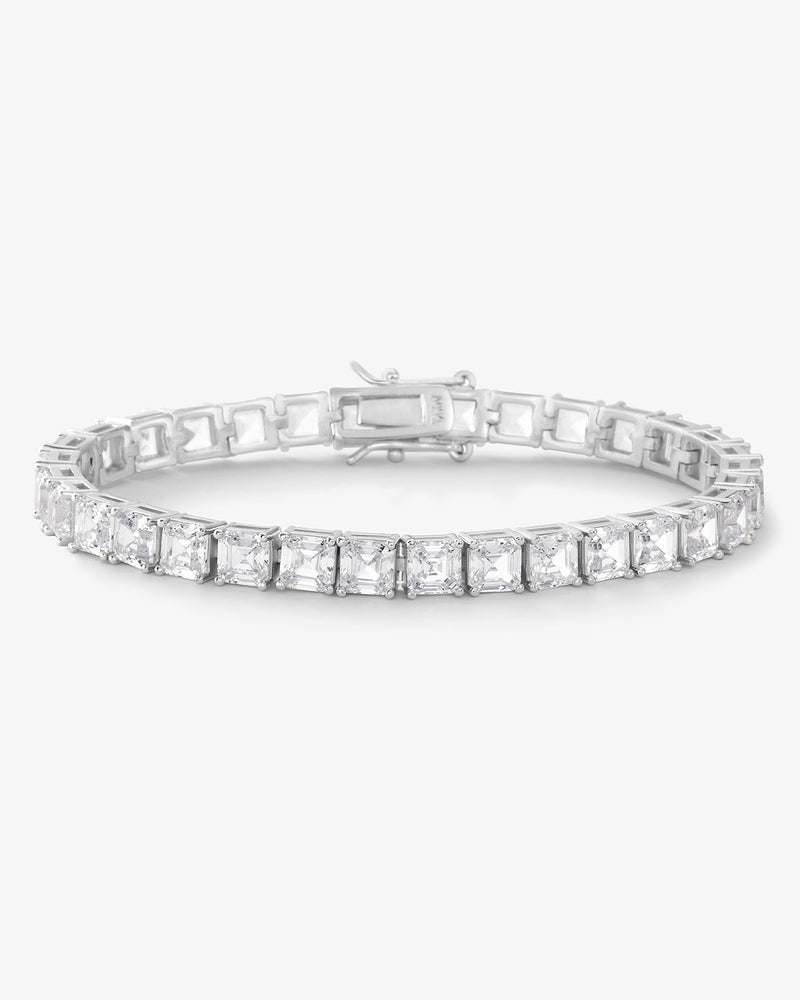 The Queen's Tennis Bracelet - Silver|White Diamondettes