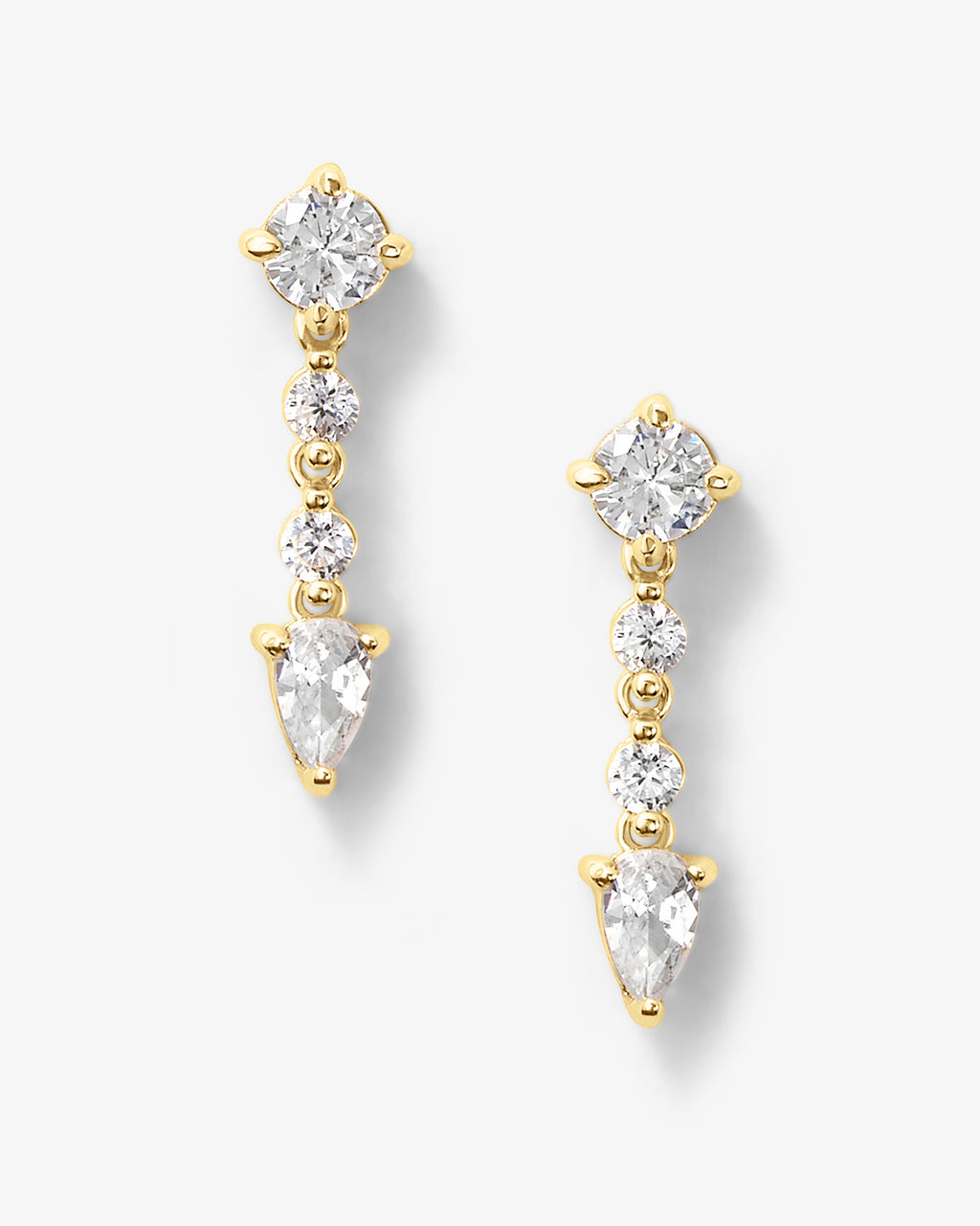 Cute Cubic Zircon 18K Gold Stud Earrings for Women Wedding Jewelry Gift |  eBay