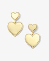 XL You Have My Heart Pave Earrings - Gold|White Diamondettes