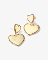 XL You Have My Heart Rainbow Pave Earrings