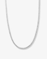 Grand Heiress Tennis Necklace 18" -  Silver|White Diamondettes