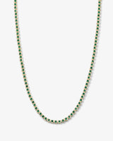 Baby Baroness Tennis Necklace 15" - Gold|Emerald Diamondettes
