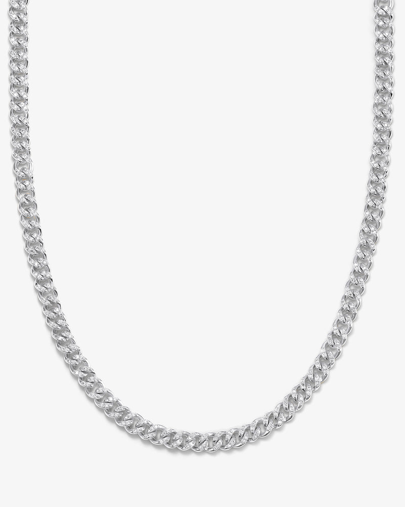 Cassie Pave Cuban Chain Necklace 6mm