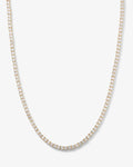 Heiress Tennis Necklace 3mm - Gold|White Diamondettes