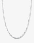 Heiress Tennis Necklace 3mm - Silver|White Diamondettes