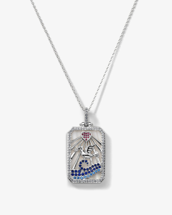 Inner Peace Amulet Necklace - Silver
