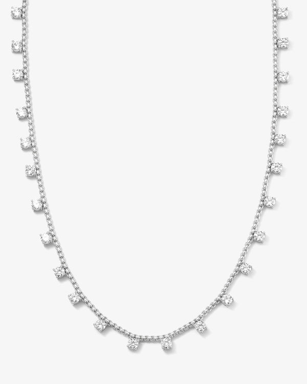 Lavish Necklace - Silver|White Diamondettes