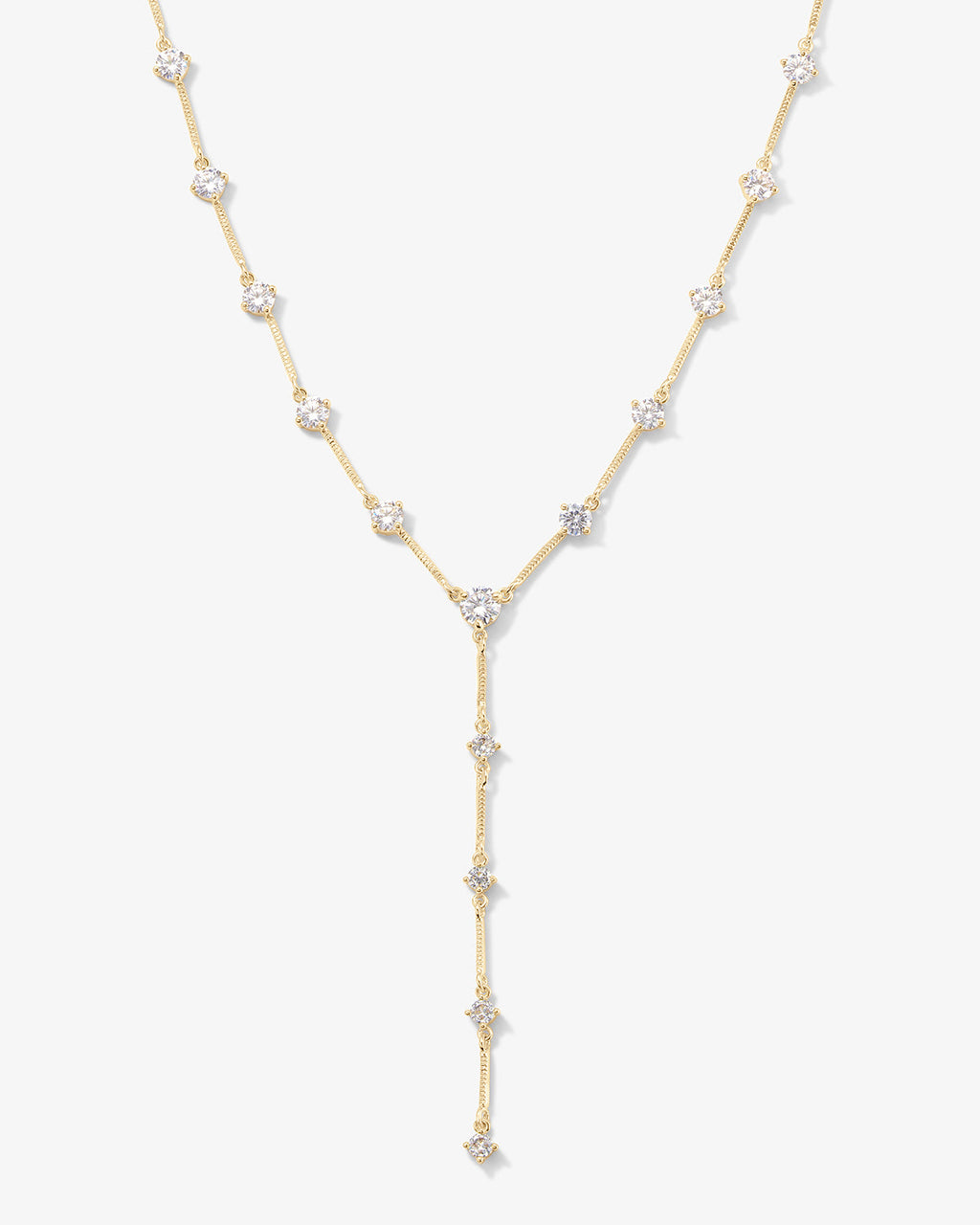 Lavish Lariat Necklace | 18k Gold Y Necklace – Melinda Maria Jewelry