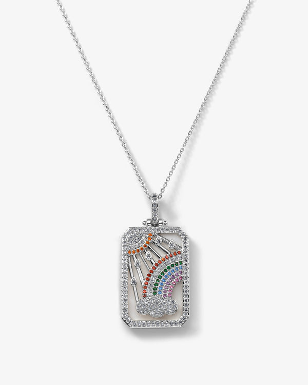 Rainbow Amulet Necklace - Silver