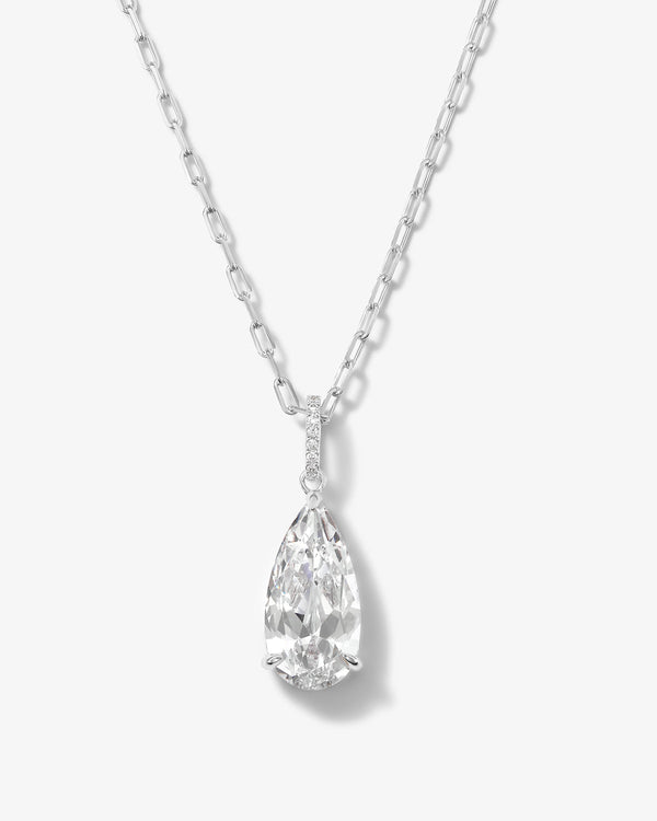 Smith Necklace - Silver|White Diamondettes