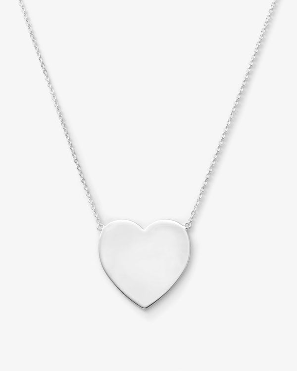 XL You Have My Heart Necklace 15" - Silver