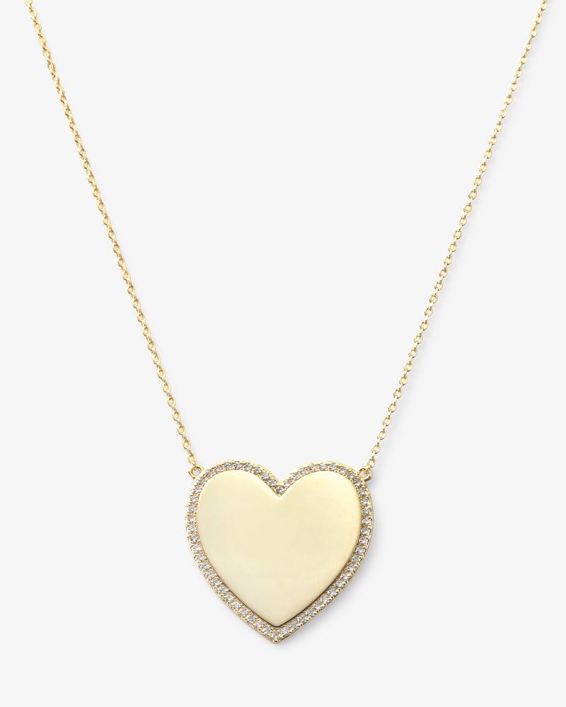 XL You Have My Heart Pave Necklace 18"