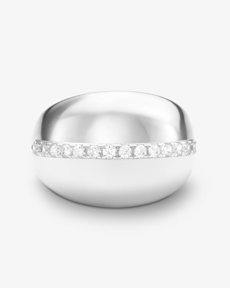 Thick Ass Pave Ring Silver