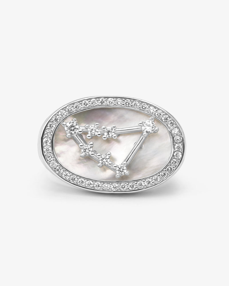 Zodiac Constellation Ring Silver