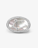 Zodiac Constellation Ring Silver